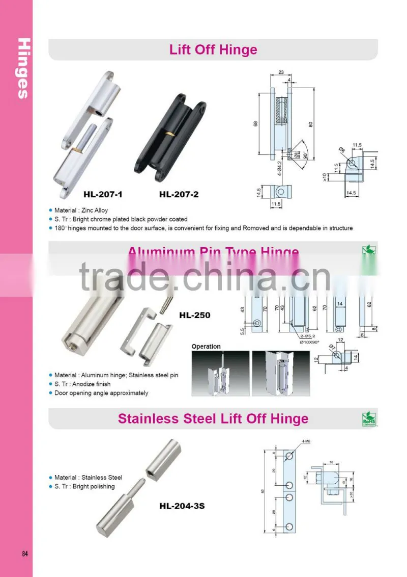 HL-250 Industrial Equipment Medical Equipment cabinet door hinge pins