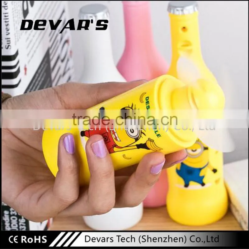 Creative Gift Bottle Shape Cartoon Air Cooling Electric Fans