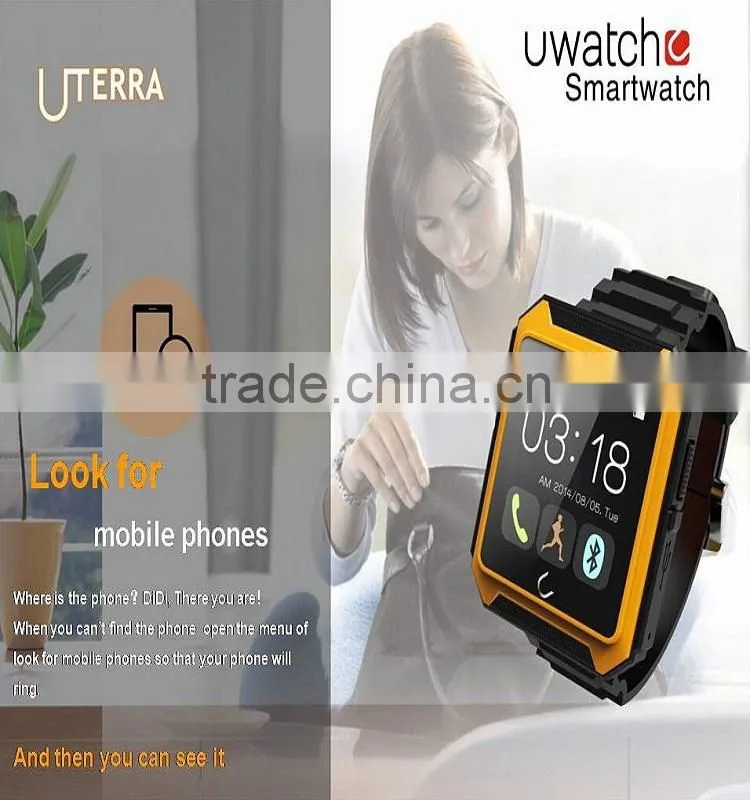 Waterproof Watch U TERRA smartwatch WristWatch Pedometer Calls Compass IPS Screen Ip68 For Android iPhone Samsung S5 Note 4 U8