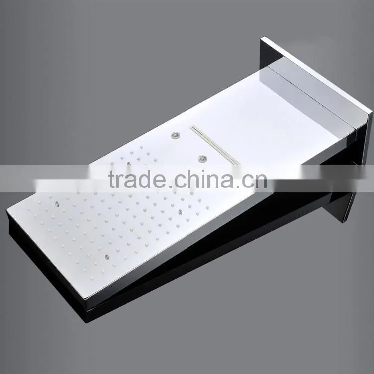 concealed led 3 color shower mixer 3 function wall mounted thermostatic shower faucet mixer with hose