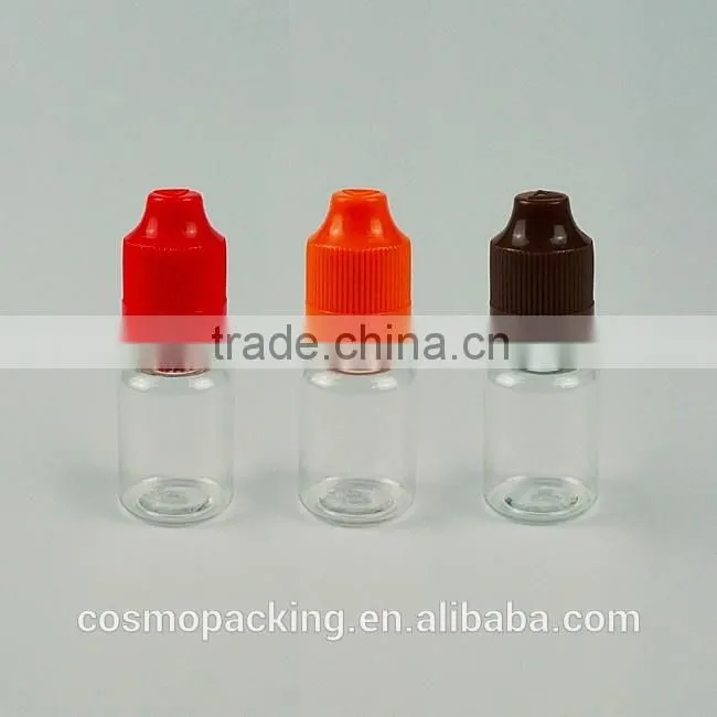 wholesale 10ml 20ml 30ml pet plastic bottle empty e cig liquid smoke oil bottle with Child and tamper evident cap