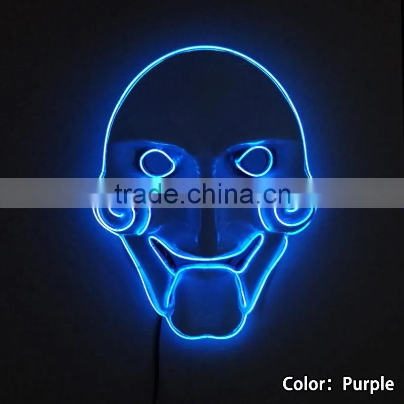 2016 Wholesale El wire light up mask/Light Up EL Mask / el wire mask with high quality