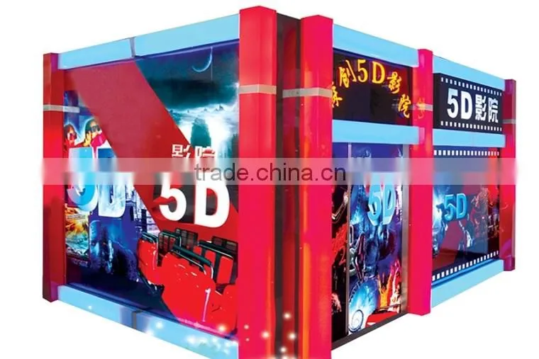 2014 new design 9d cinema cabin with Hydraulic motion simulator platform 9d cinema system equipment