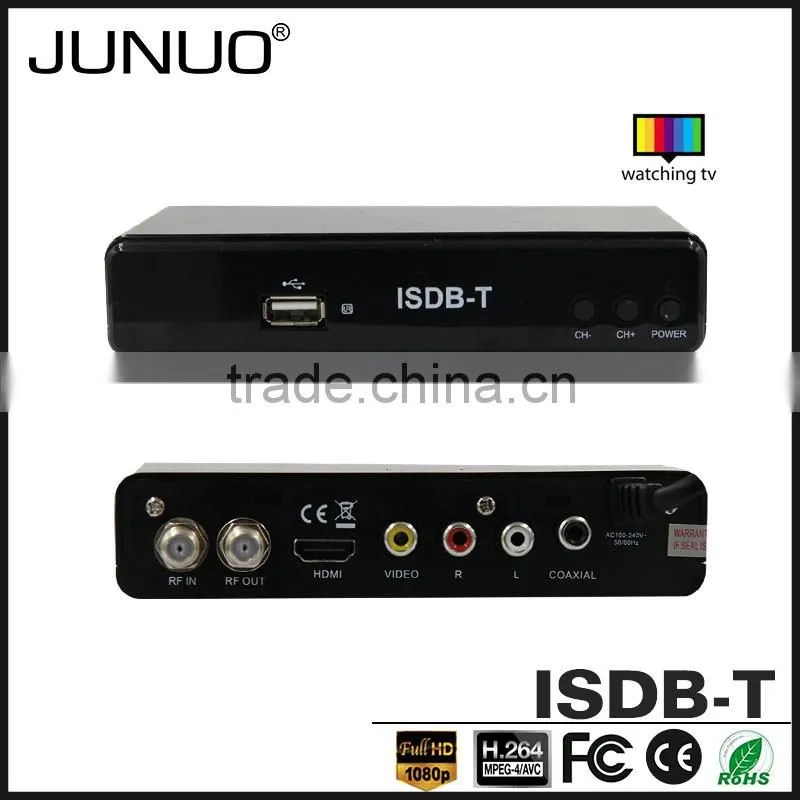 JUNUO china manufacture 2016 new OEM quality mstar full HD mpeg4 Brazil isdb-t digital tv decoder set top box