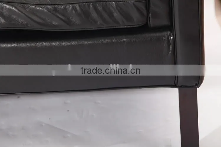 Modern luxury leather sofa black italy sofa borge mogensen sofa replica