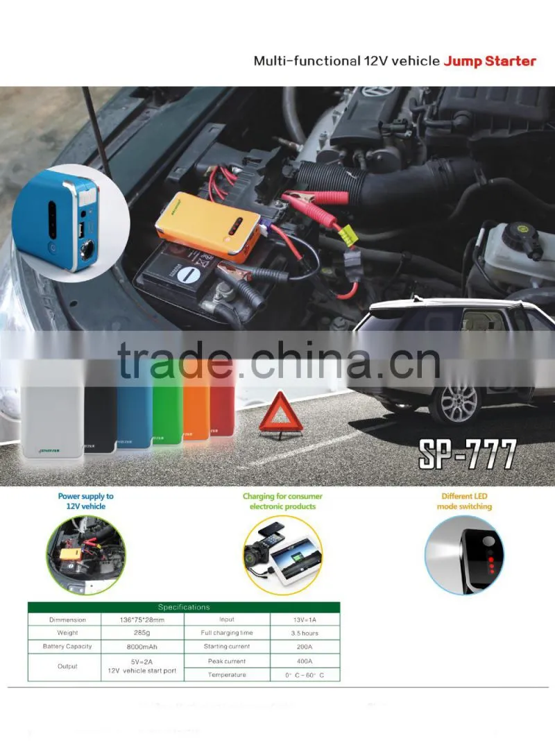 +power Mini Car Jump Starter 8000mah SP-777 For cars and electronicsLike