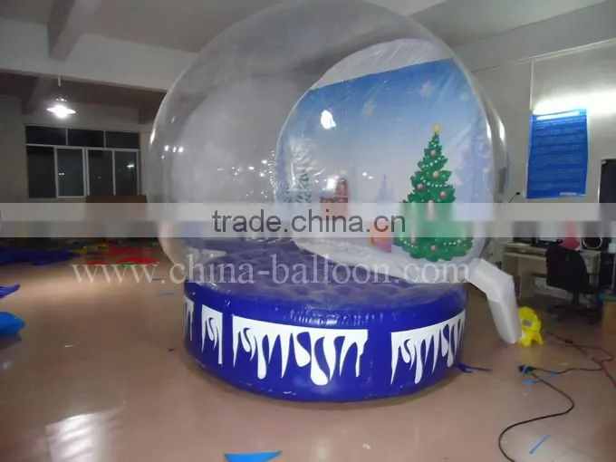 beautiful inflatable snow globe,giant inflatable show ball,Christmas inflatable snow ball for decoration