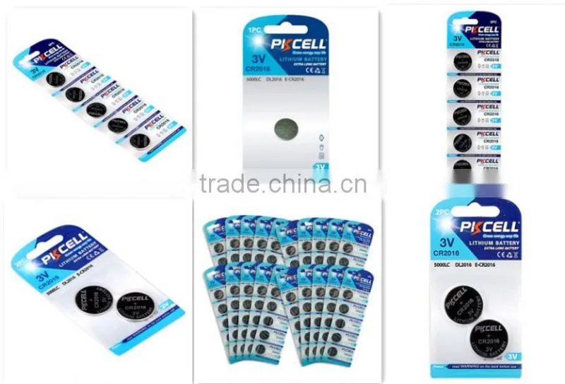 Lithium button battery 3V CR2016 coin cell battery