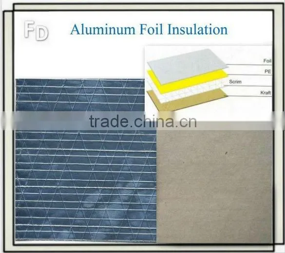 single side wall covering material aluminum foil insulation