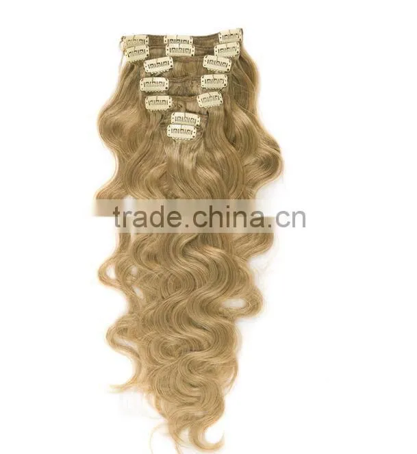 2015 human hair extension/clip in human hair