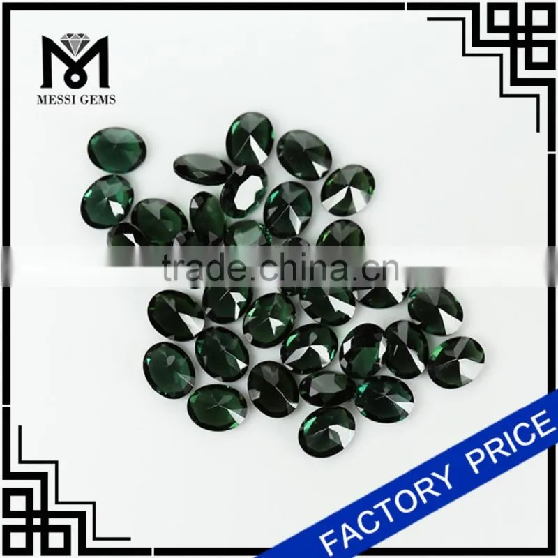 big size oval green nano gemstone fashion jewelry making
