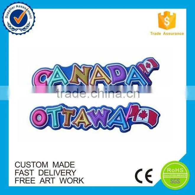 Promotional 3D custom yellow soft souvenir pvc Fridge Magnet