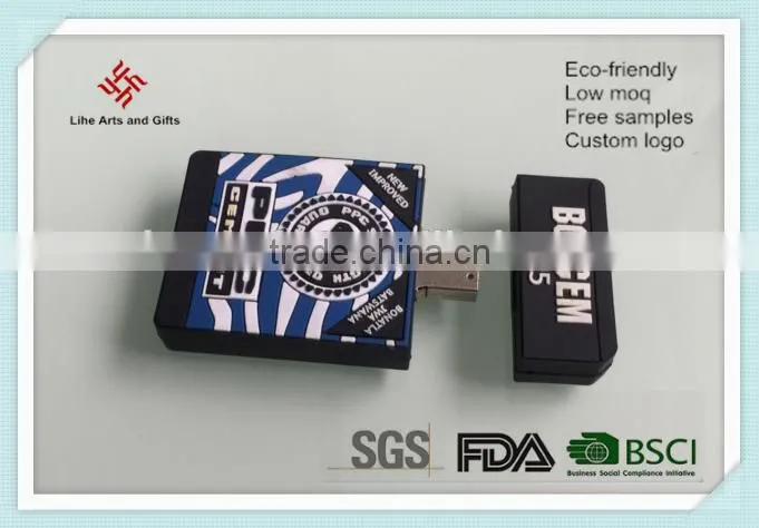 Wholesale Cartoon Character Rubber PVC USB Flash Drive Dust Cover