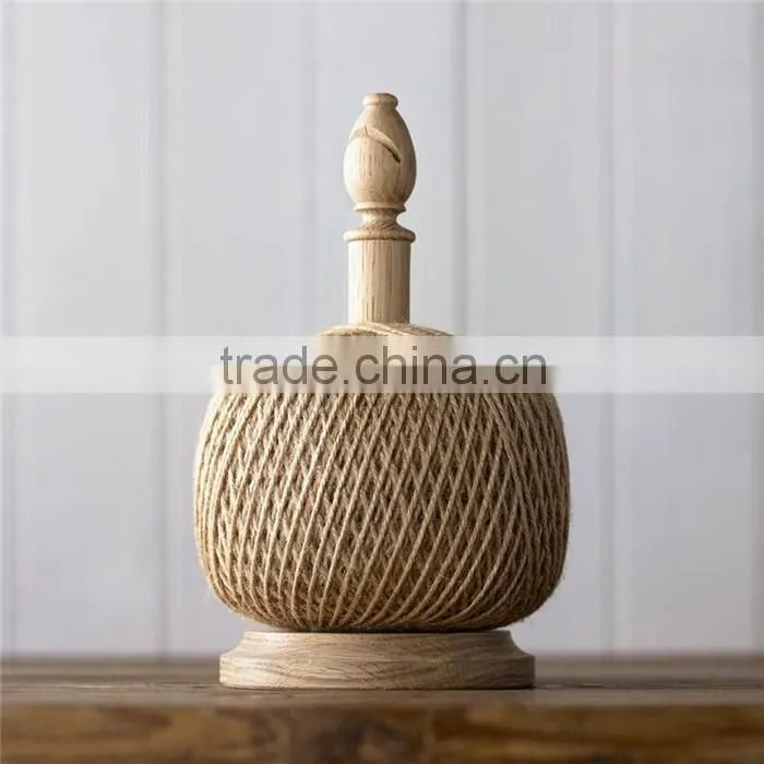 Classical homeware turned beech wooden twine string holder