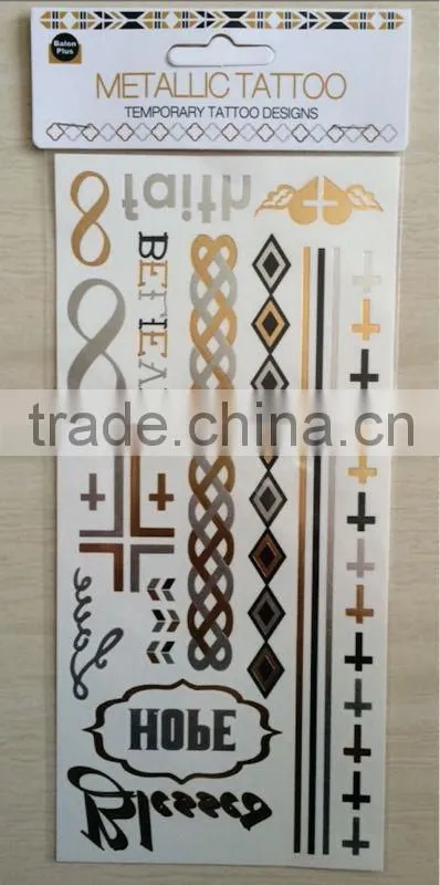 New Design Flash Metallic Tattoo