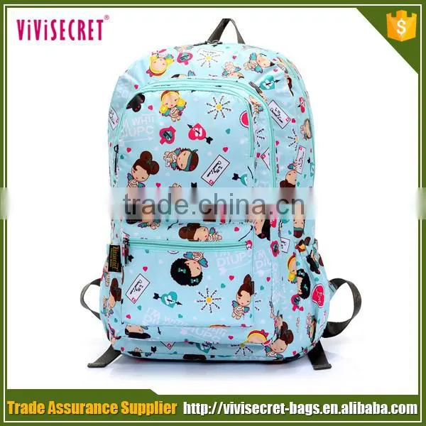 Europe style colourful foldable lightweight school bag