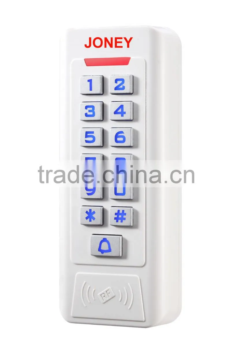 Waterproof plastic case contactless smart card reader with Luminous keyboard