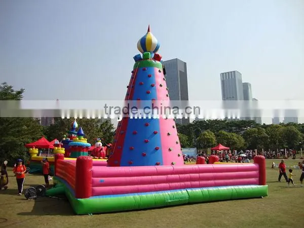 Kids rock inflatable climbing wall
