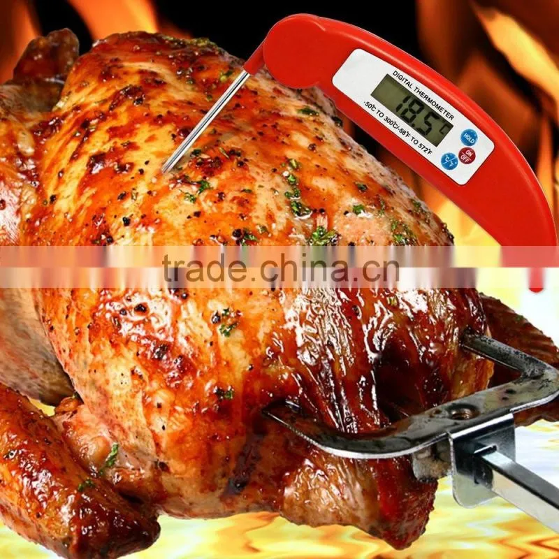 Long Probe LCD Screen Digital Stainless Baby Milk BBQ Meat Cooking Thermometer with Instant Read