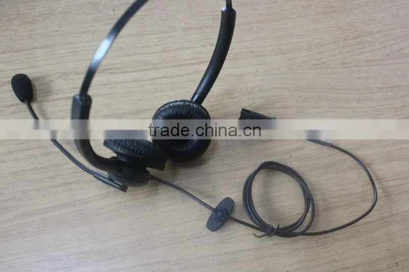 Professional noise cancelling rj11 headset for call center with QD cable