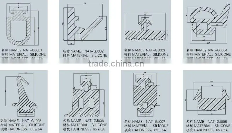 EPDM Rubber sealing strip for windows and doors