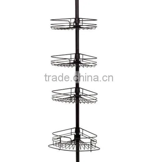 Aluminium tension pole caddy and Aluminium tension shower caddy and bathtub and Shower Tension Corner Caddy
