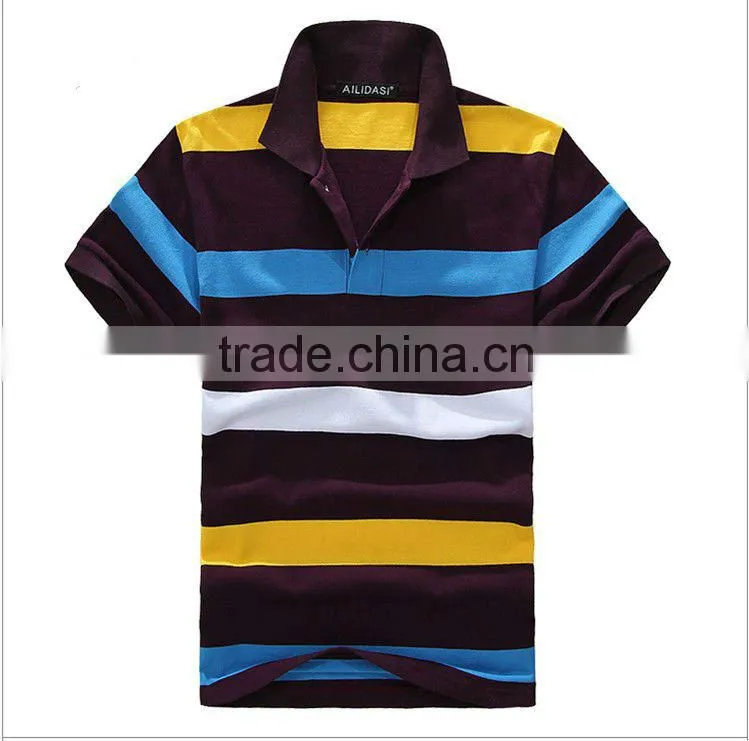 Rugby yarn dyed Polo shirts/ Customized Polo shirt/ Men's Pique Polo shirts