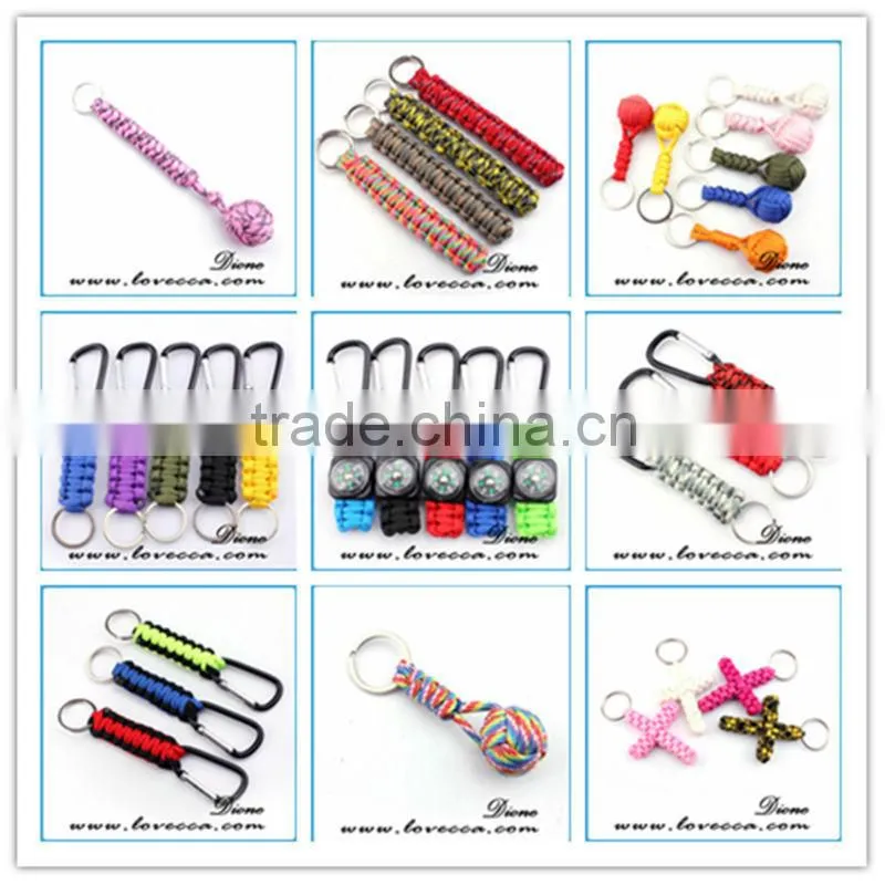 Paracord keychain Black, Multiple Paracord Keychains