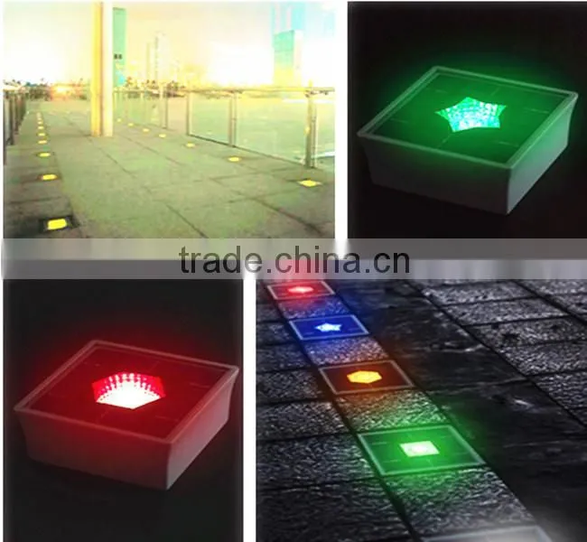 Install into the ground solar brick led paver light