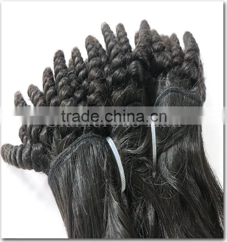 Virgin unprocessed human hair from one donor, top quality kinky curly indian hair braid in human hair