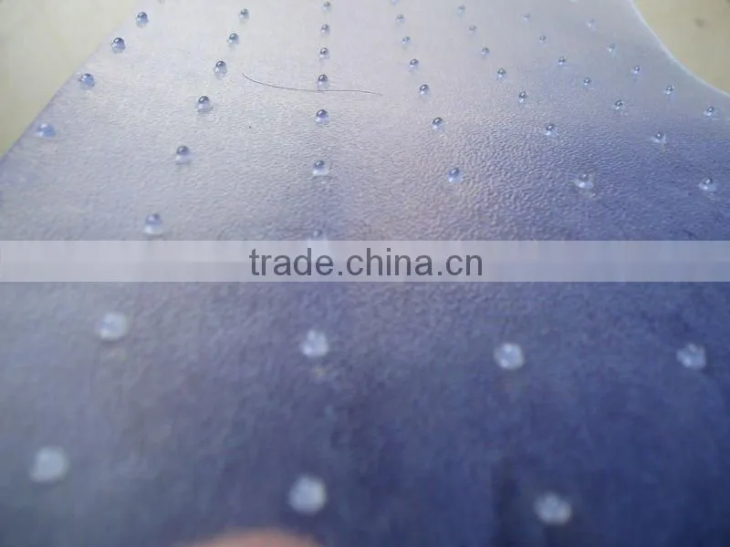 Smooth Clear Studded Chair Mat For Thick Carpet , Office Floor Protection Mats