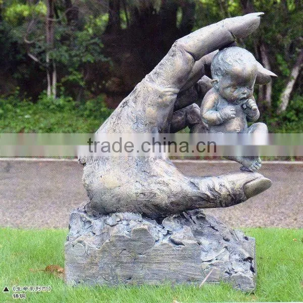 bronze baby sculpture