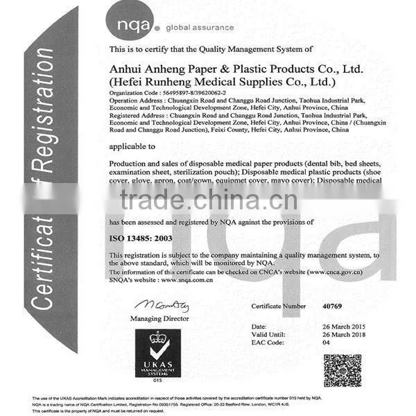 Medical supplies non-woven pleated surgical cap single / double elastic