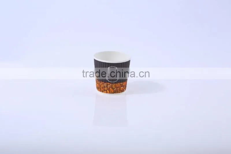 Hangzhou Lvyang New Style Good Heat-Insulated Corrugated Ripple Wall Paper Cups