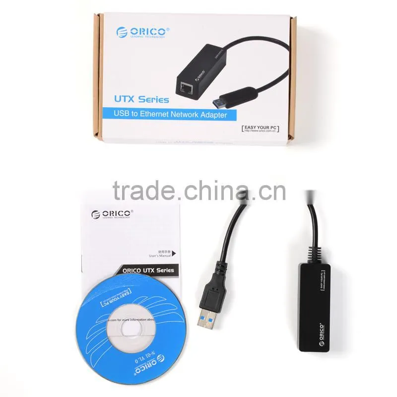 2015 hot sell UTL-U3 USB 3.0 male A to RJ45 female adapter for OEM