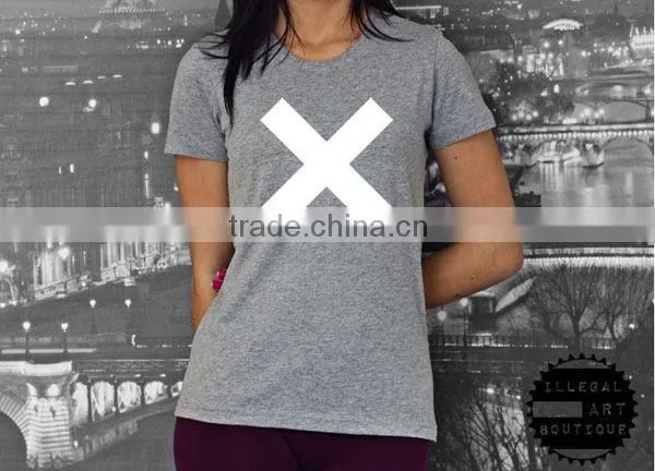 custom woman and ladies summer short sleeve white t-shirt printing