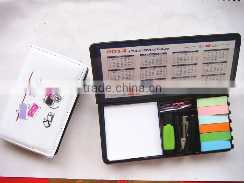 cheap custom sticky note in leather case
