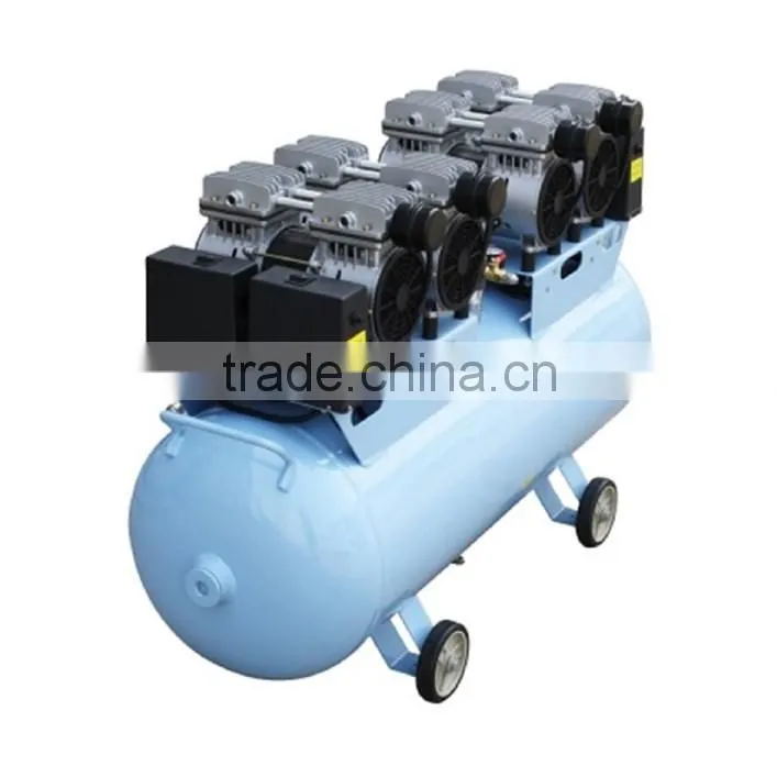 120L Mobile Air Compressor China, Noiseless Air Compressor Oil Free