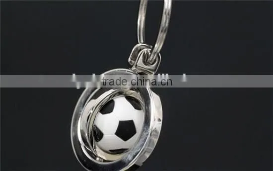 Cheap silver metal nickle free mini soccer ball keychain