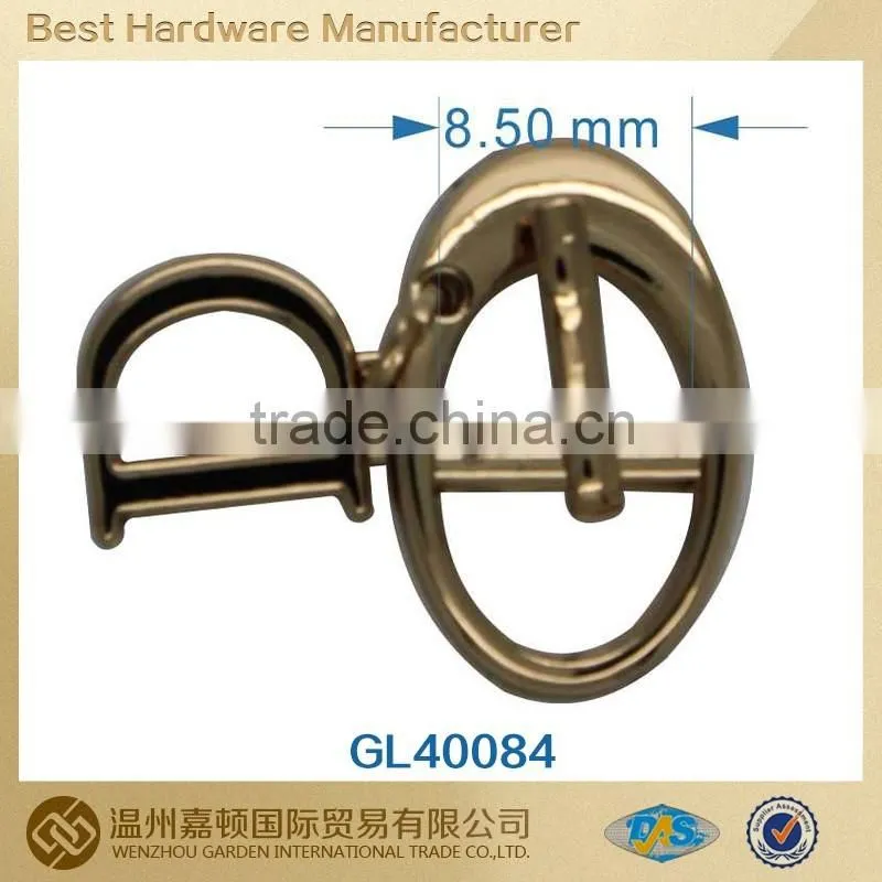 mini oval shoe pin buckle with letter pendant, ladies belt pin buckle