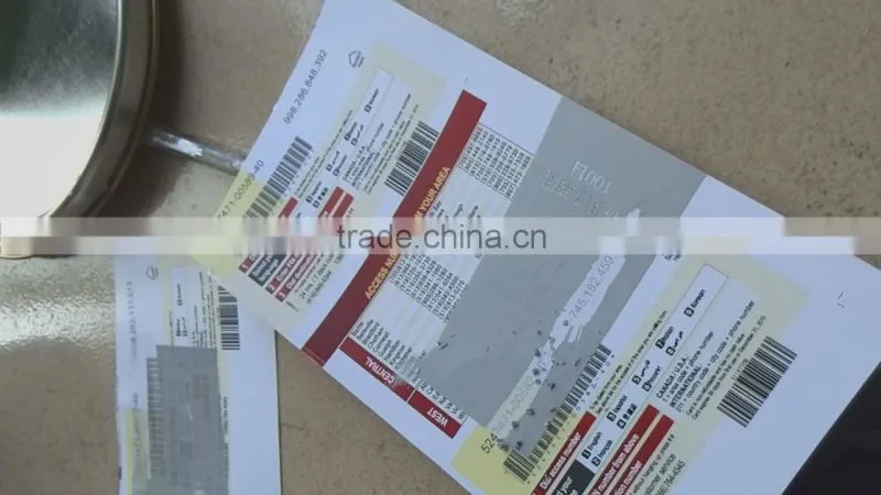silvern ink automatic scratch card printing machine