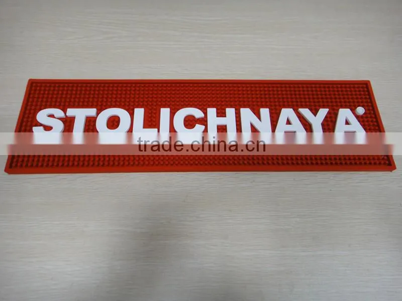 2015 Customized Logo Brand Soft Pvc Bar Mat