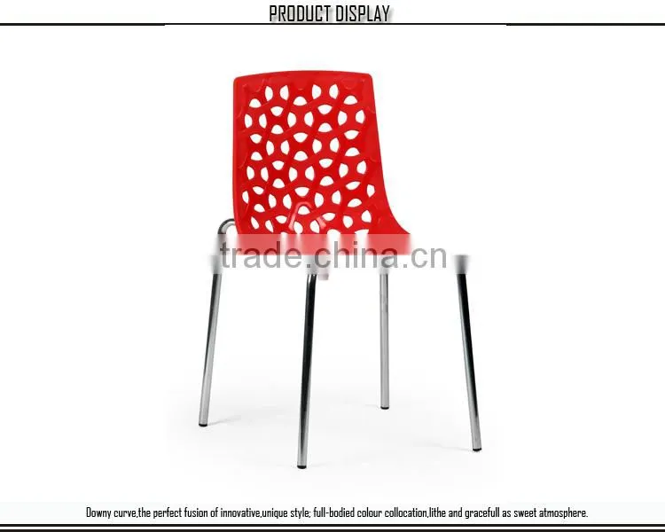 Restanraut chrome legs polypropylene plastic chair