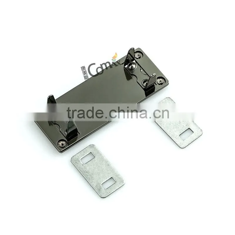 Decorative screw type custom engraved handbag logo metal plate