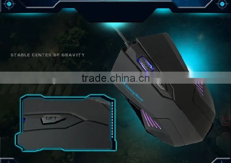 large pretty light up gaming computer mouse