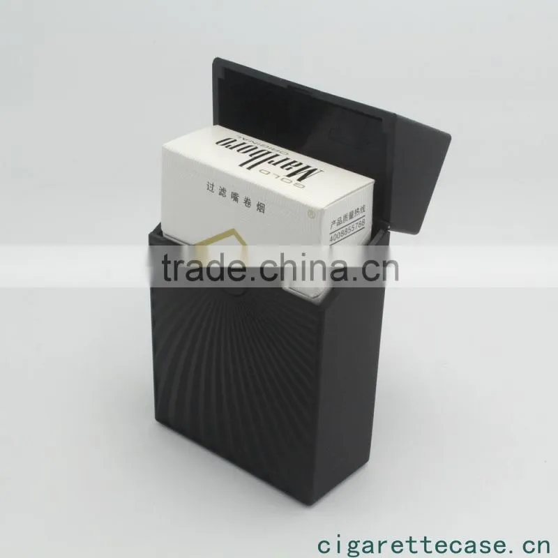 new plastic cigarette case with novely push button wave surface design for 20s king size full pack