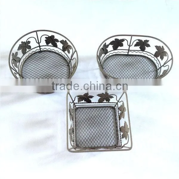 2014 popular round Iron fruit Basket