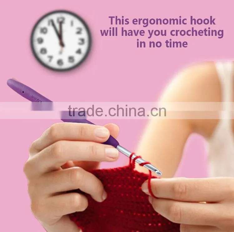 New arrival 11 Knitting Needle Crochet Hook/Soft Handle Crochet Hook Set