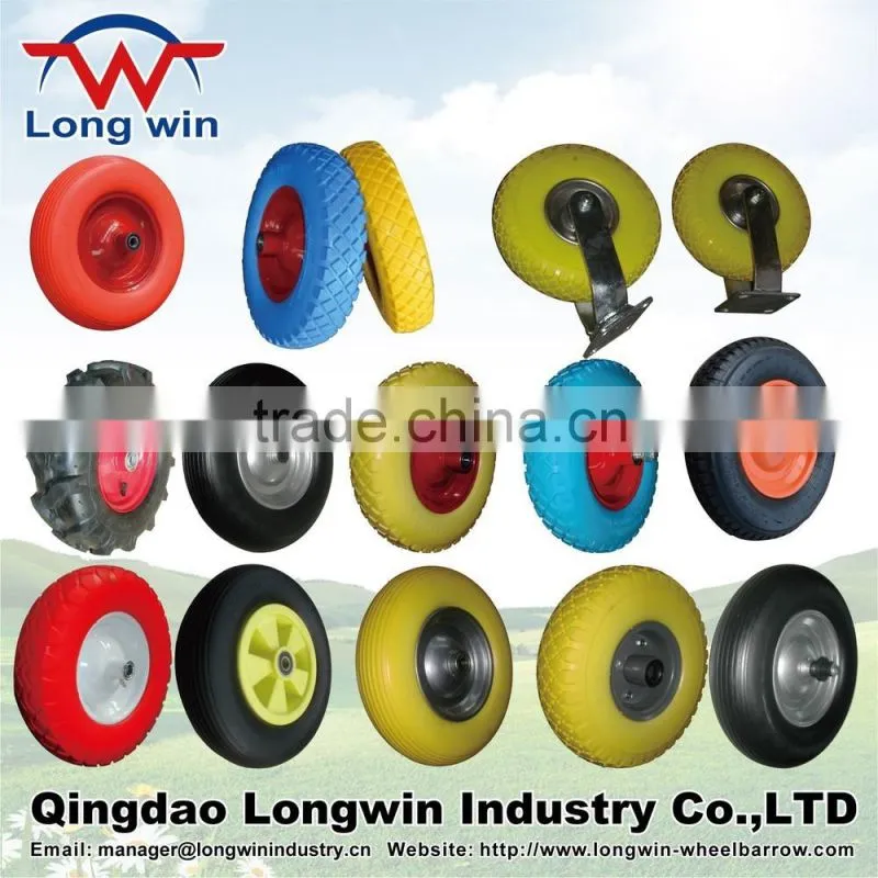 18 inch pu wheel flat free wheel for golf cart
