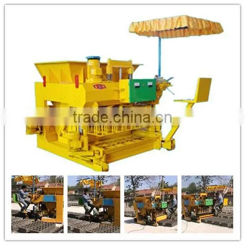 mobile no pallets block machine / ground forming block machine / mobile concrete hollow brick making machines JQM6-30